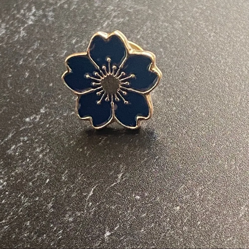 Blue Small Flower Enamel Pin/ Brooch